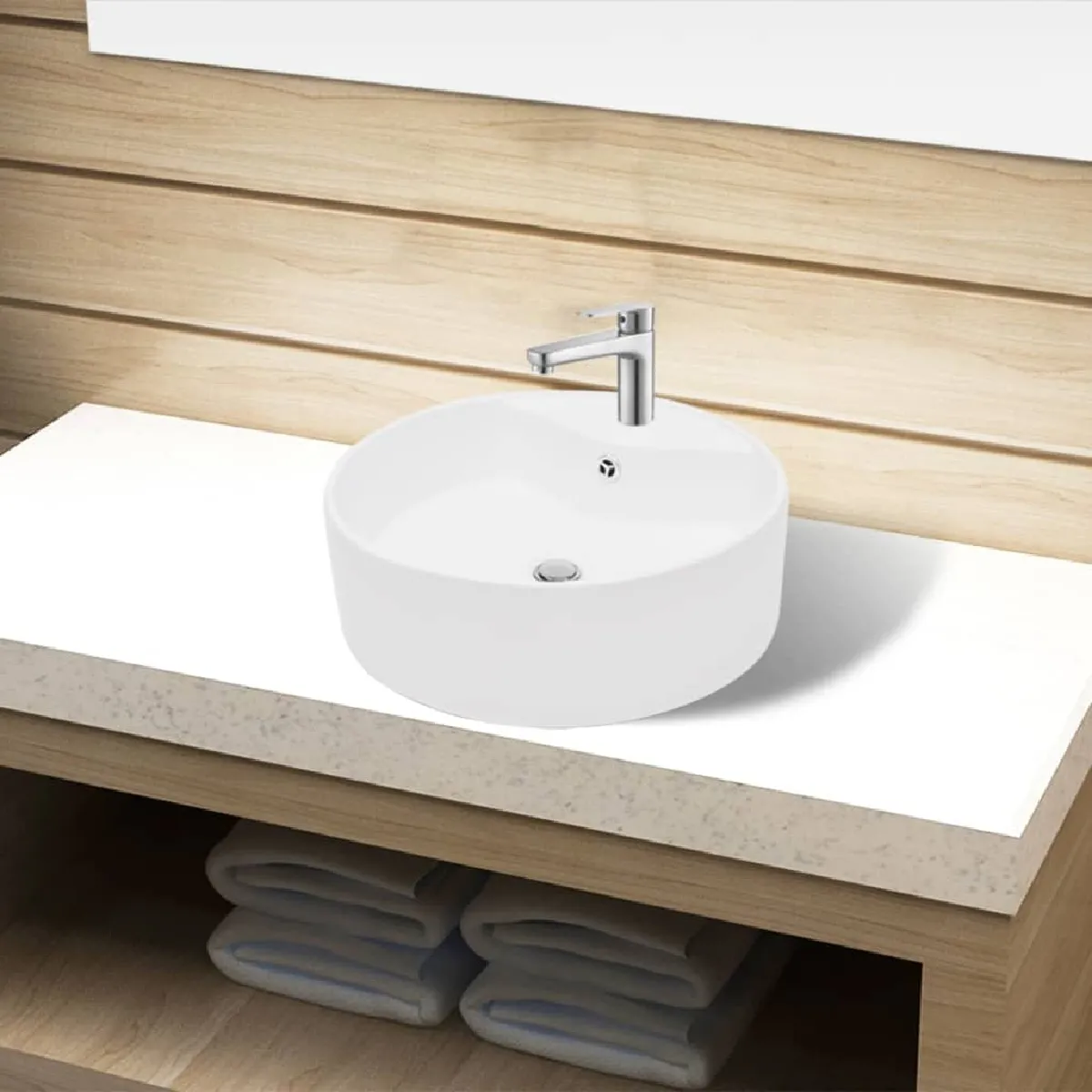 vidaXL Lavabo Rond - vue 8