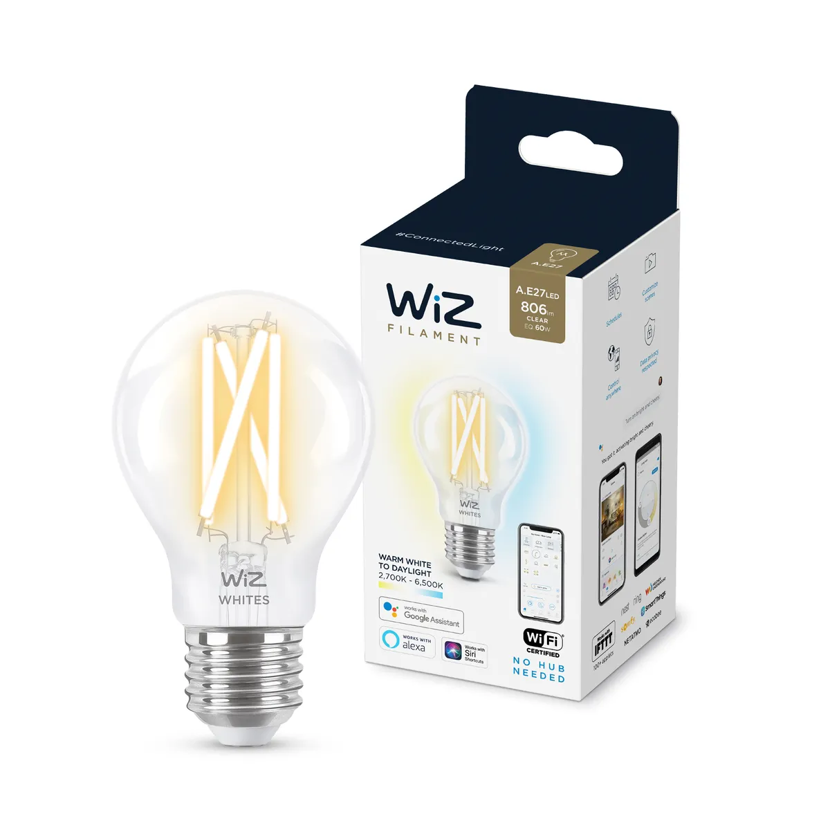 Wiz Blanc Ampoule Connectée Variable E27 60W - Neuf - Image 3
