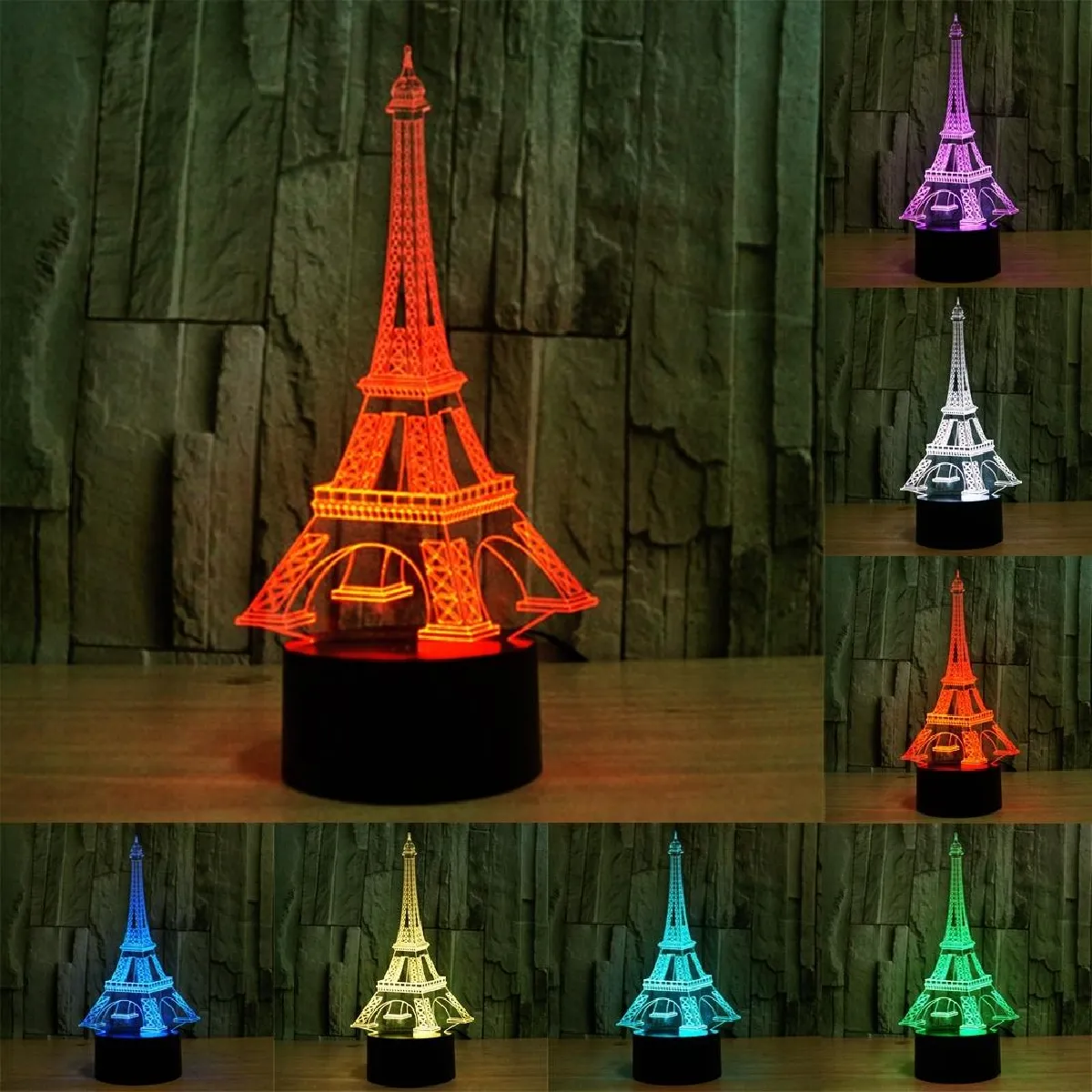 Yonis Lampe 3D Tour Eiffel - Noir
