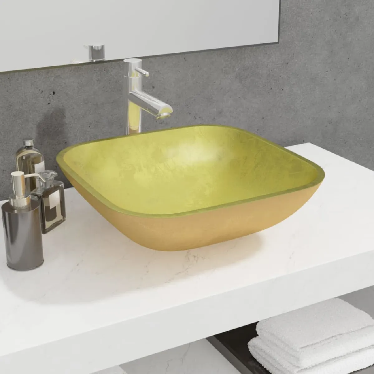 vidaXL Lavabo verre - vue 3