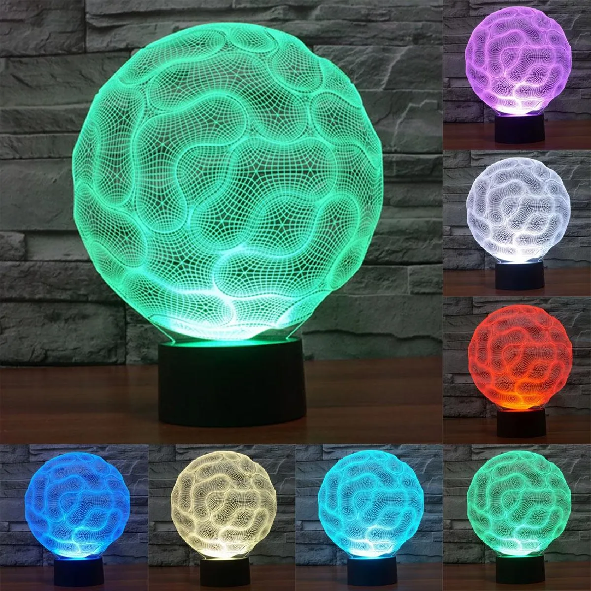 Yonis Lampe décorative 3D cerveau tactile - 0,5 W