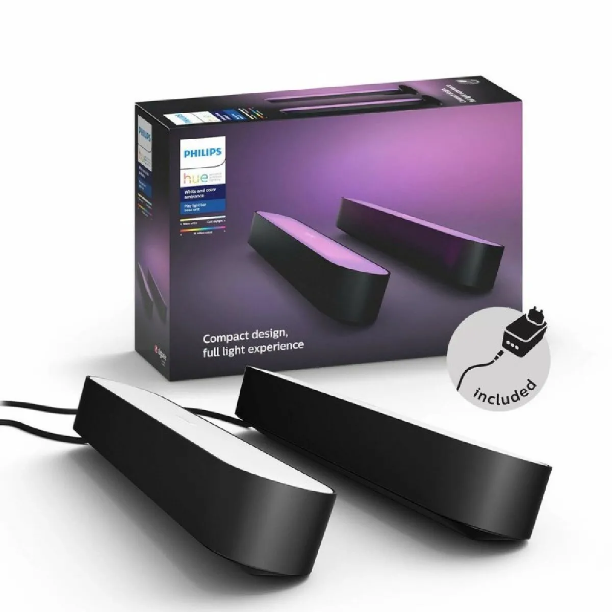 Philips Hue Play Pack x2 Noir - vue 4