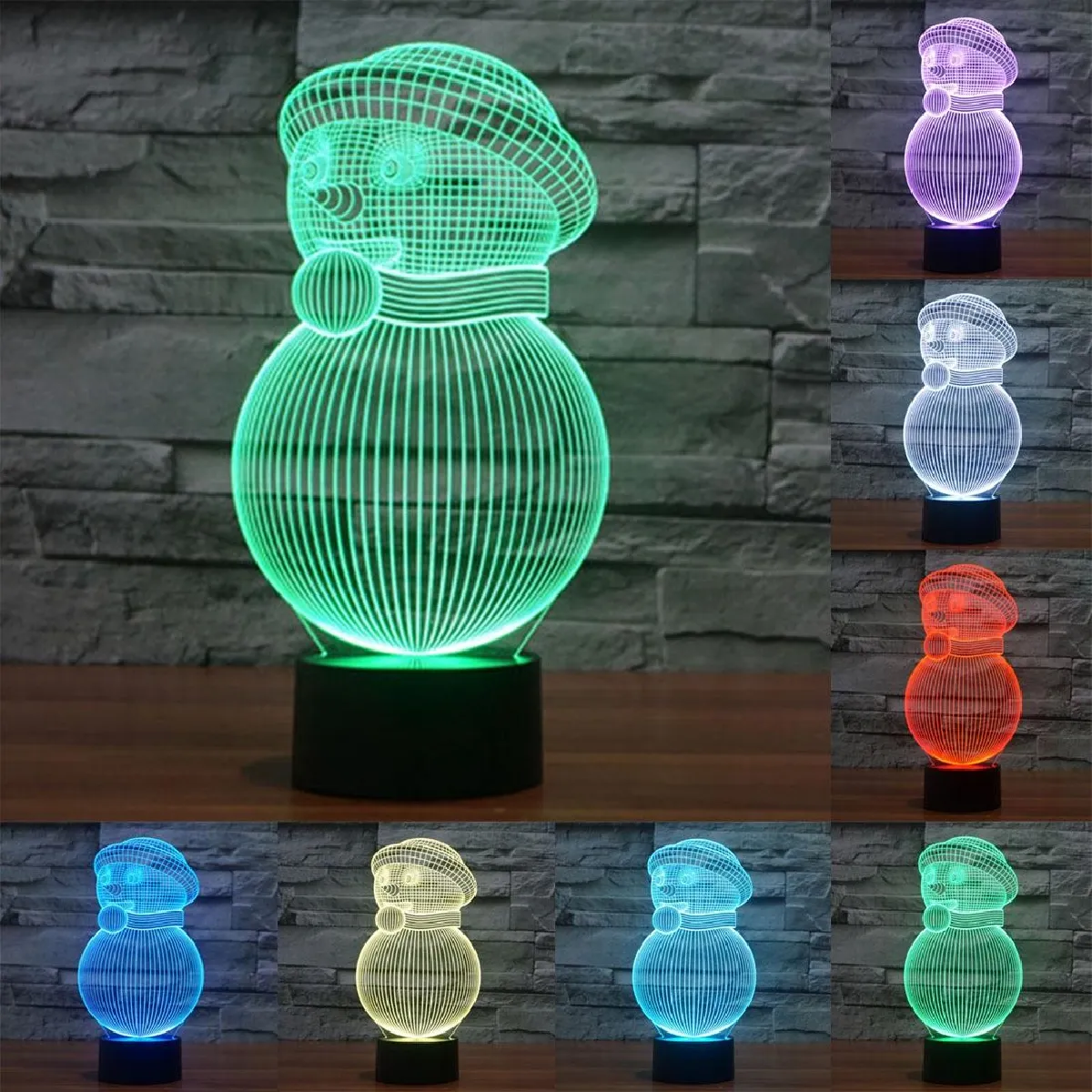 Yonis Lampe décorative tactile Bonhomme de neige - 0,5 W