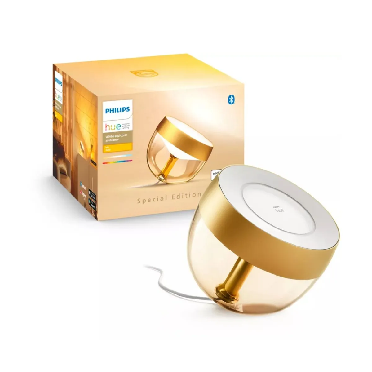 Philips Hue Lampe à poser connectée Hue Iris - Gen4 - Or Philips Hue Lampe à poser connectée Hue Iris - Gen4 - Or