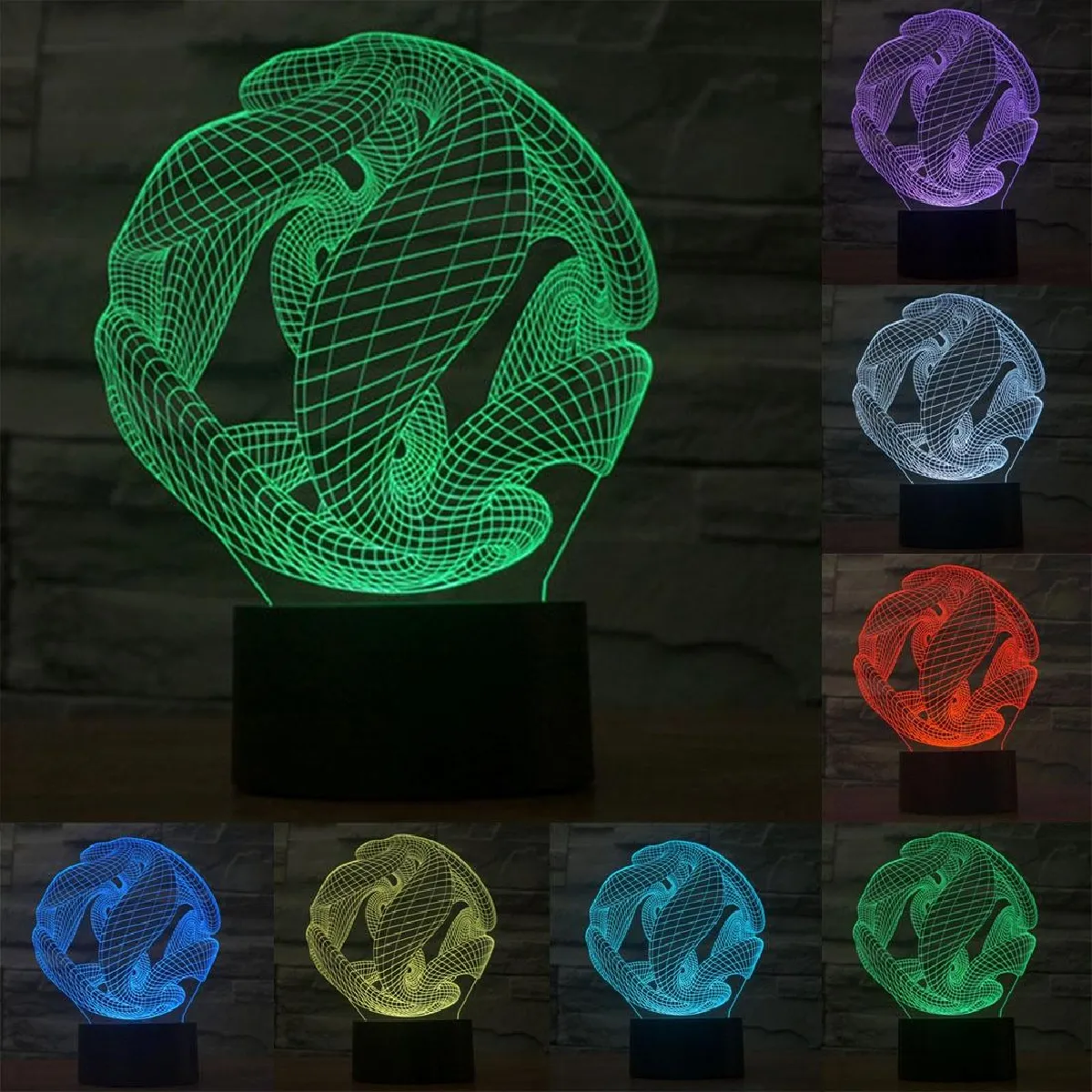 Yonis Lampe tactile LED 3D tête d'âne - 0,5 W