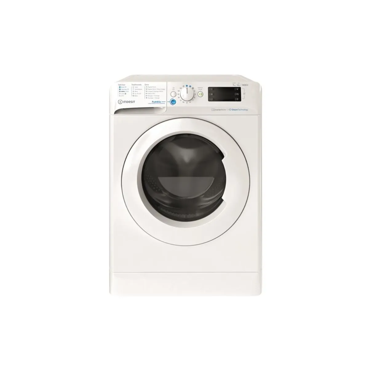 INDESIT Lave linge séchant frontal 7 kg BDE76435WVFR - vue 2