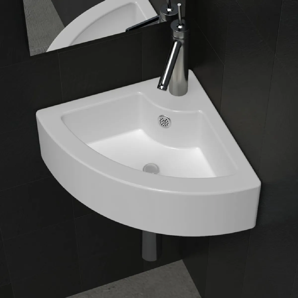 vidaXL Lavabo rectangulaire 48x25 cm - vue 2
