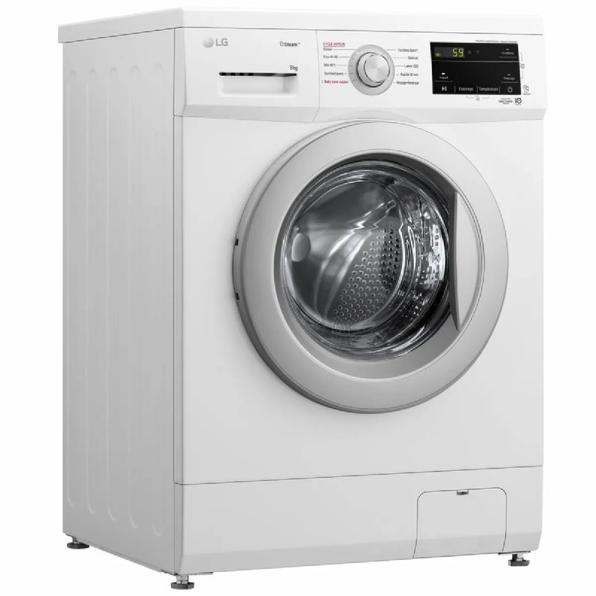 Lave linge frontal LG F94M21WHS 9kg 1400 trmin 6 Motion Direct Drive Steam Vapeur - vue 2