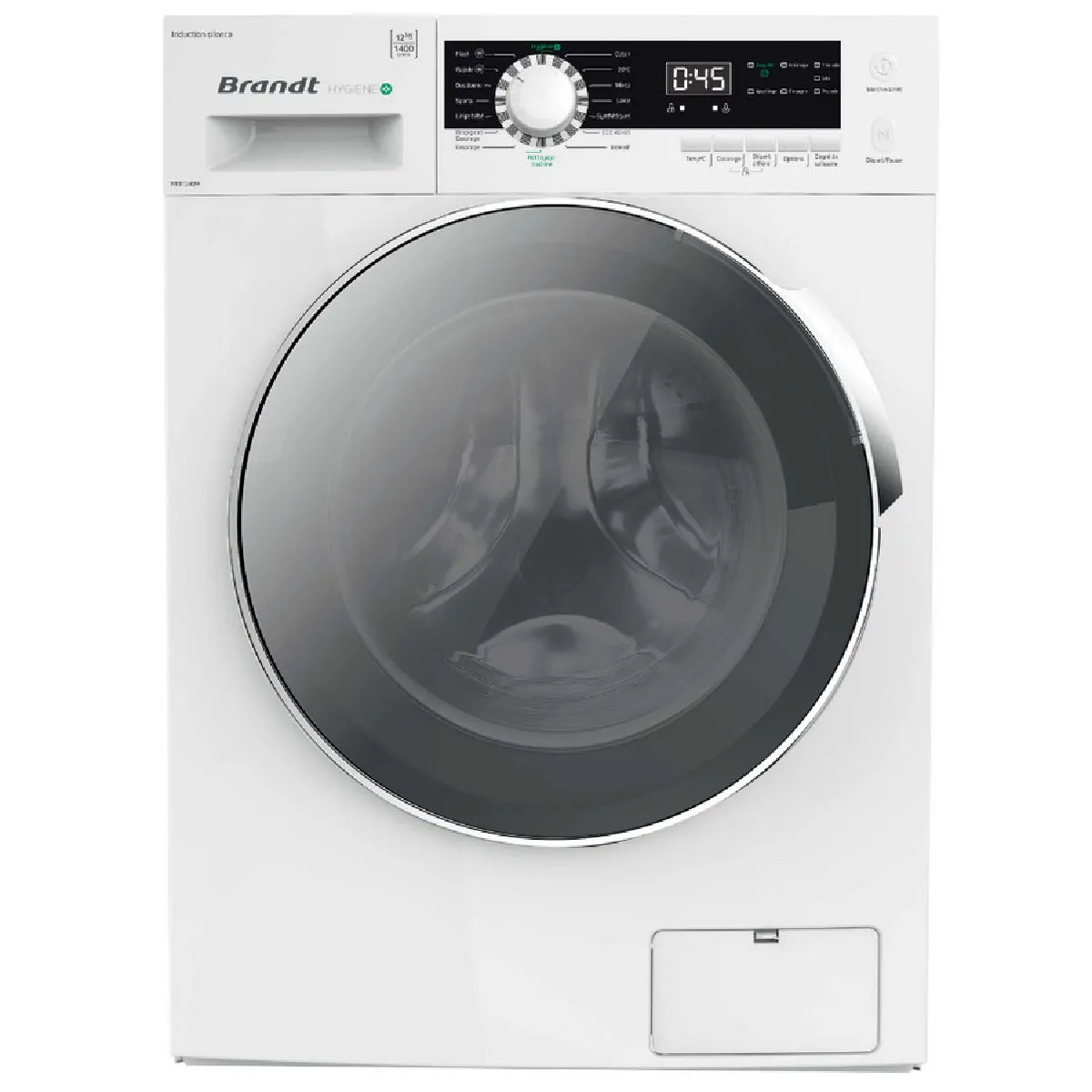 Lave linge hublot BRANDT WFB124QW HYGIENE + - vue 2