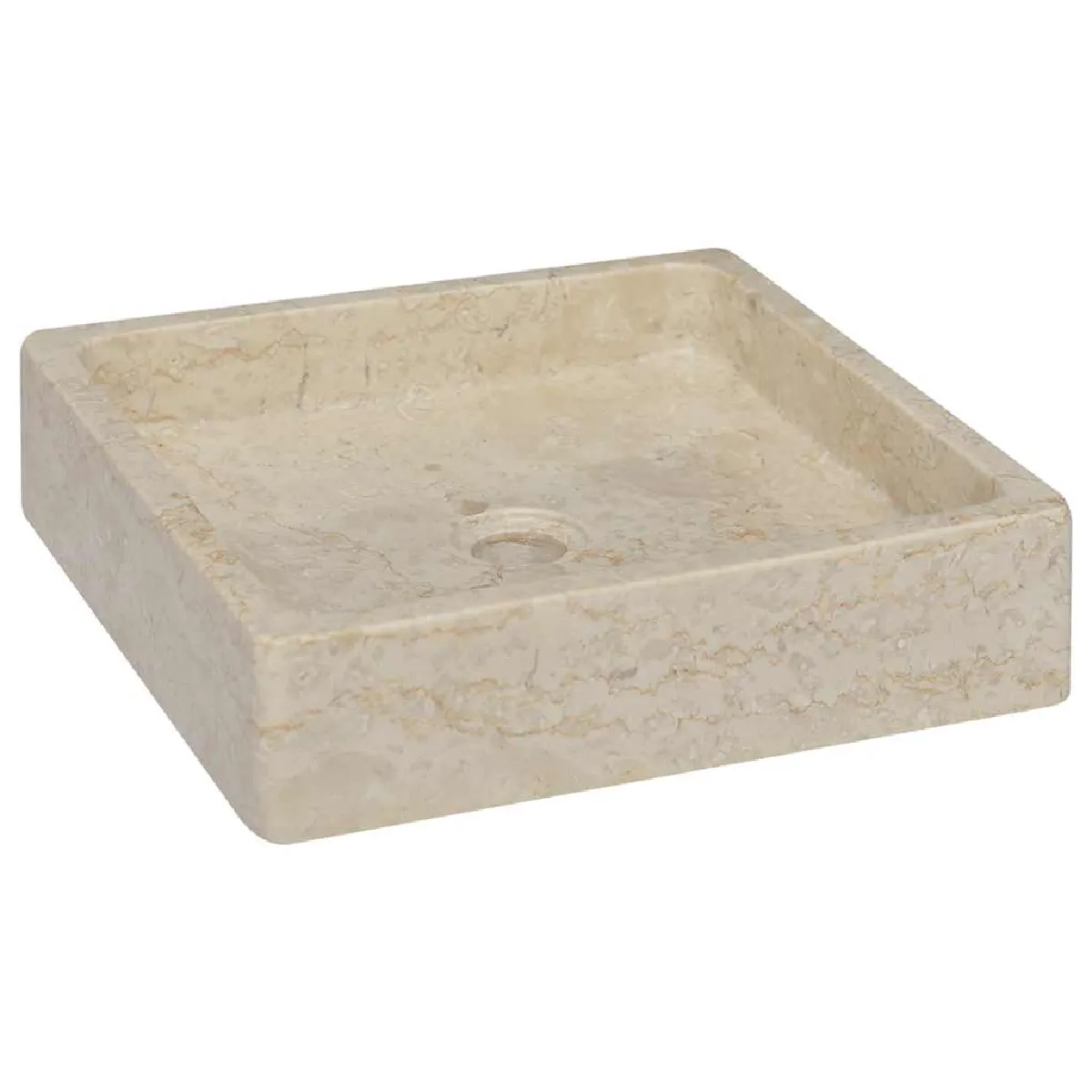 vidaXL Lavabo Crème - vue 2