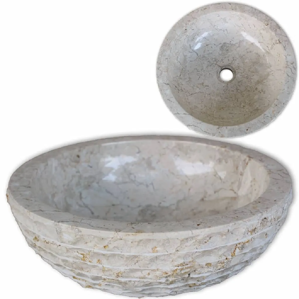 Vidaxl Lavabo Marbre 40 cm - vue 4