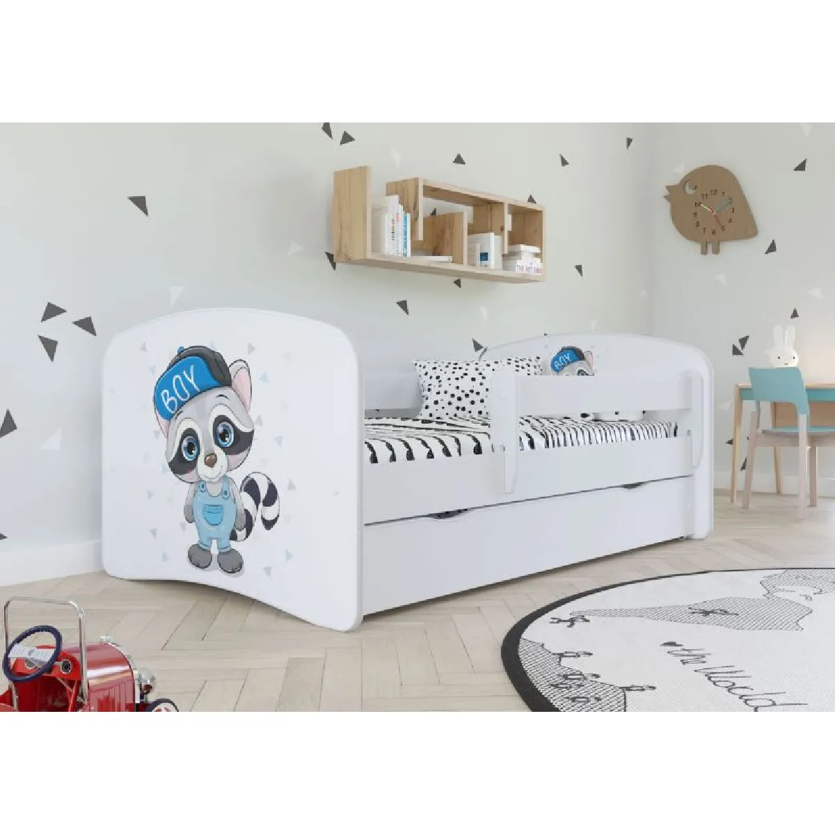 Lit cabane bébé avec matelas - Blanc