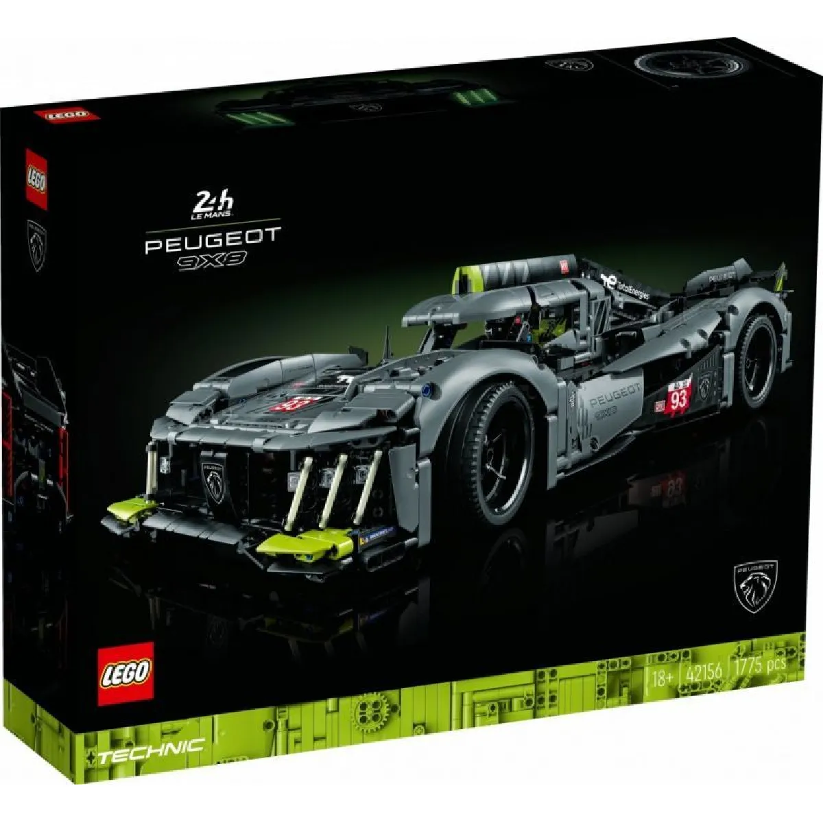 Lego Technic Peugeot 9x8 24h Le Mans Hybrid Hypercar 42156 Lego - vue 3