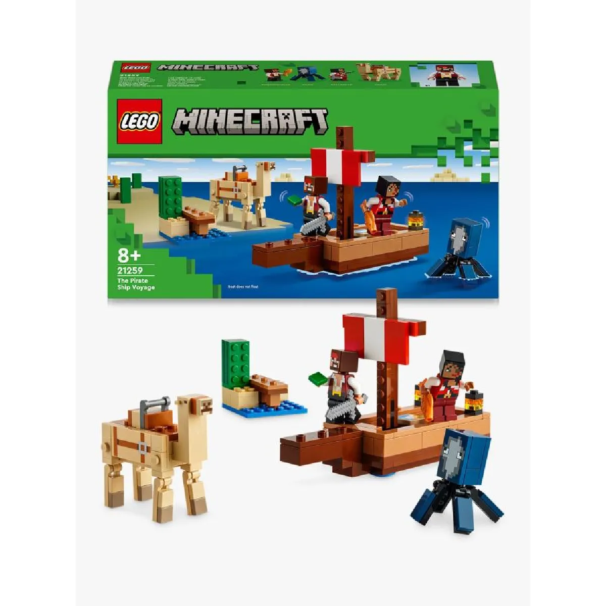 LEGO Minecraft Le voyage du bateau pirate 21259