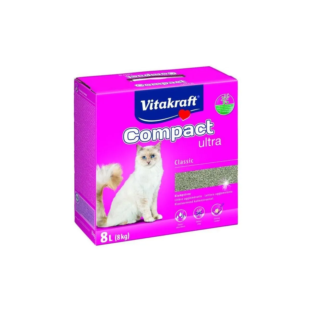 VITAKRAFT Liti&egrave;re Agglom&eacute;rant pour Chats Compact Ultra 8 KG 