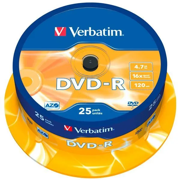 Verbatim DVD R4.7GB 16xspd ADVANCEDAZO 25Spindle - vue 6