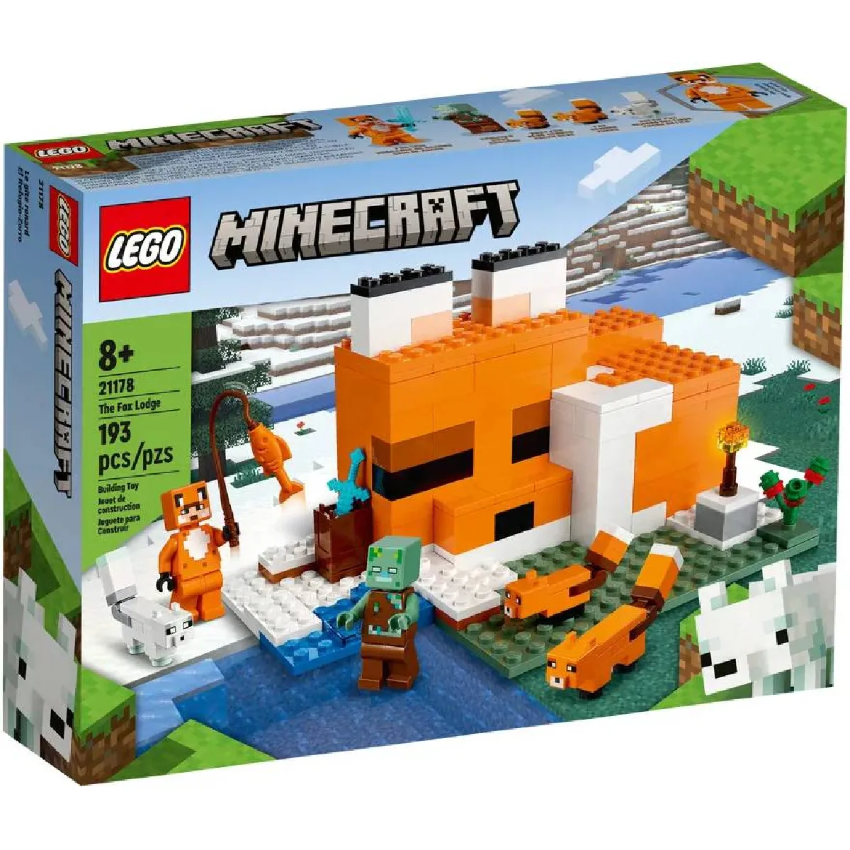 Lego Minecraft Le Refuge Renard 21178 Lego La Boîte