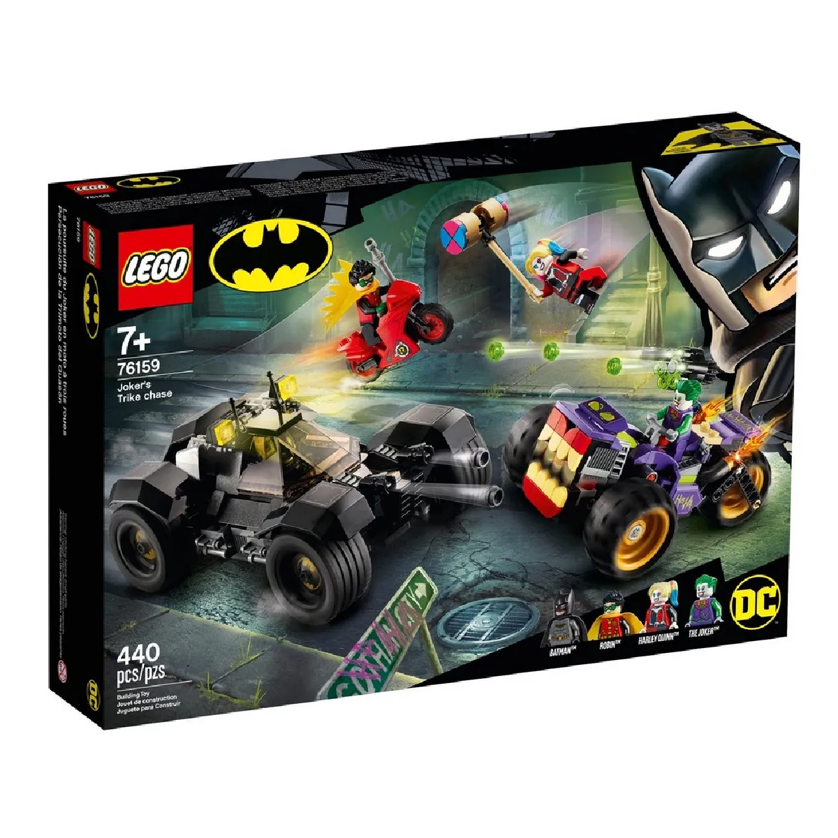 LEGO 76159 La poursuite du Joker en moto à 3 roues