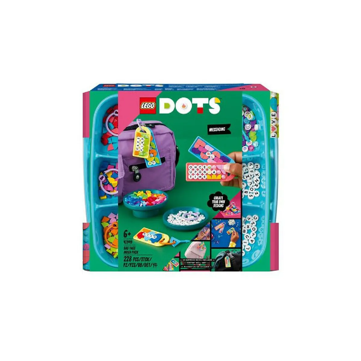 LEGO DOTS La méga boîte de porte clés Messages 41949