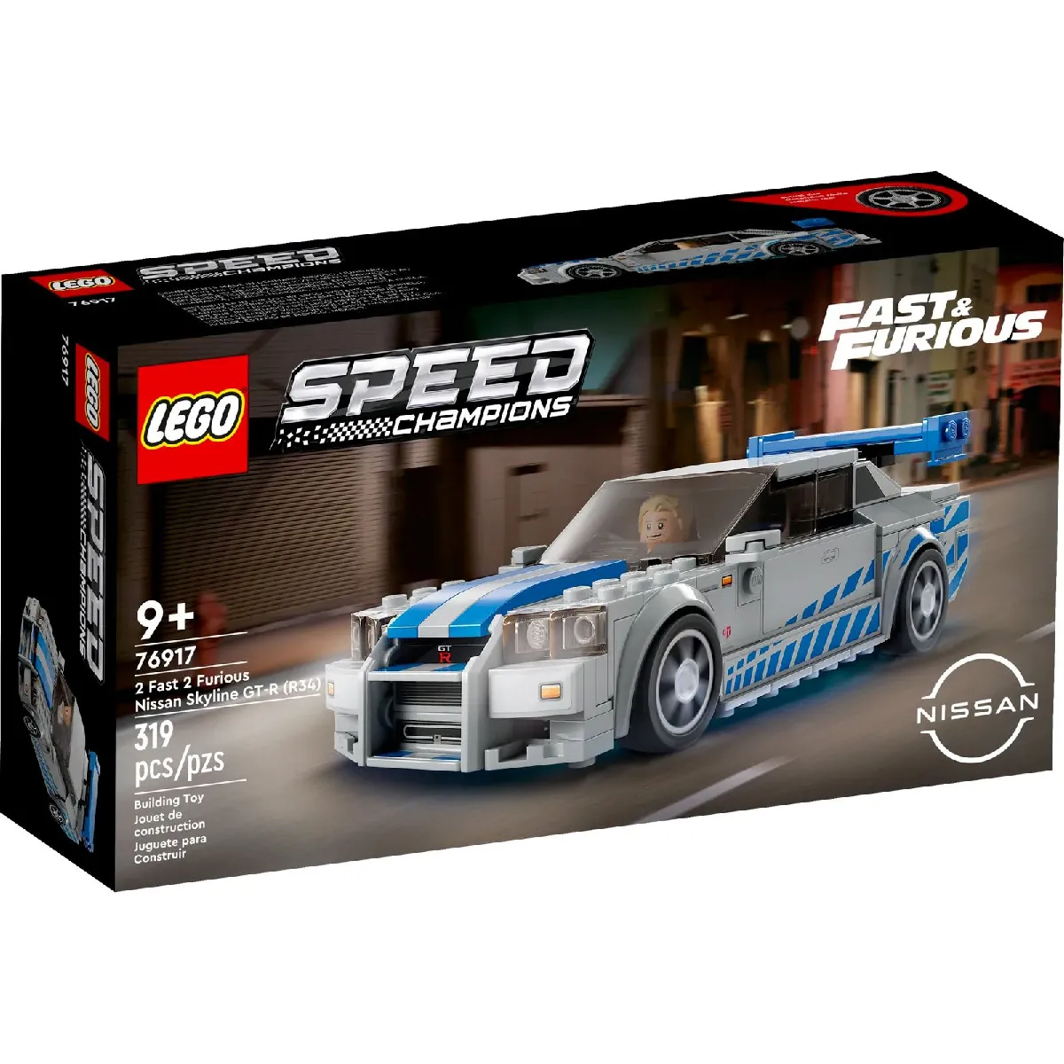 Lego Speed Champions Nissan Skyline Gt r r34 2 Fast 2 Furious 76917 Lego La Boîte - vue 3