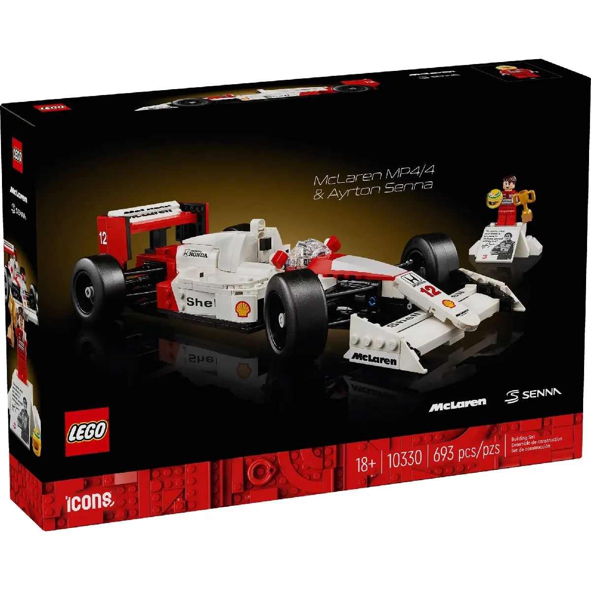 Lego Icons Mclaren Mp44 Et Ayrton Senna 10330 Lego - vue 3