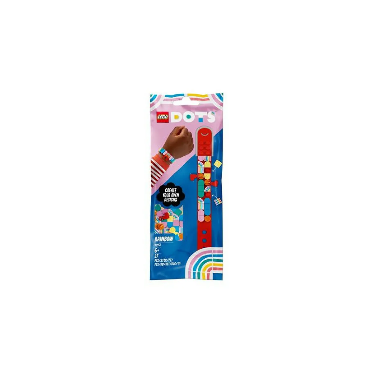 LEGO DOTS 41953 Bracelet avec des charms Arc en ciel