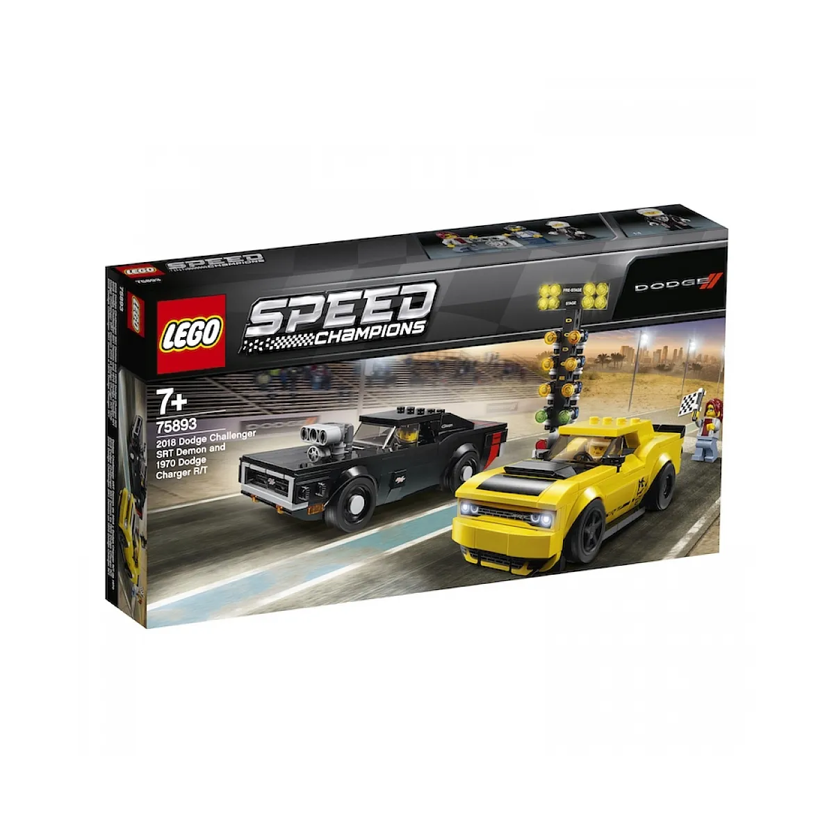 LEGO Speed Champions 75893 Dodge Challenger SRT Demon 2018 et Dodge Charger RT 1970 - vue 7