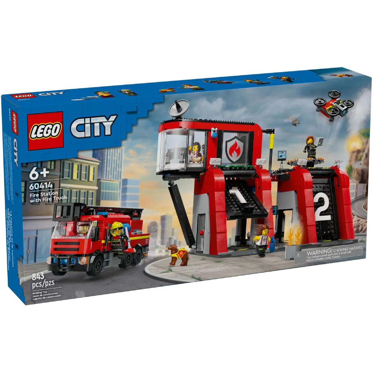 Lego City La Caserne Et Le Camion De Pompiers 60414 Lego - vue 3