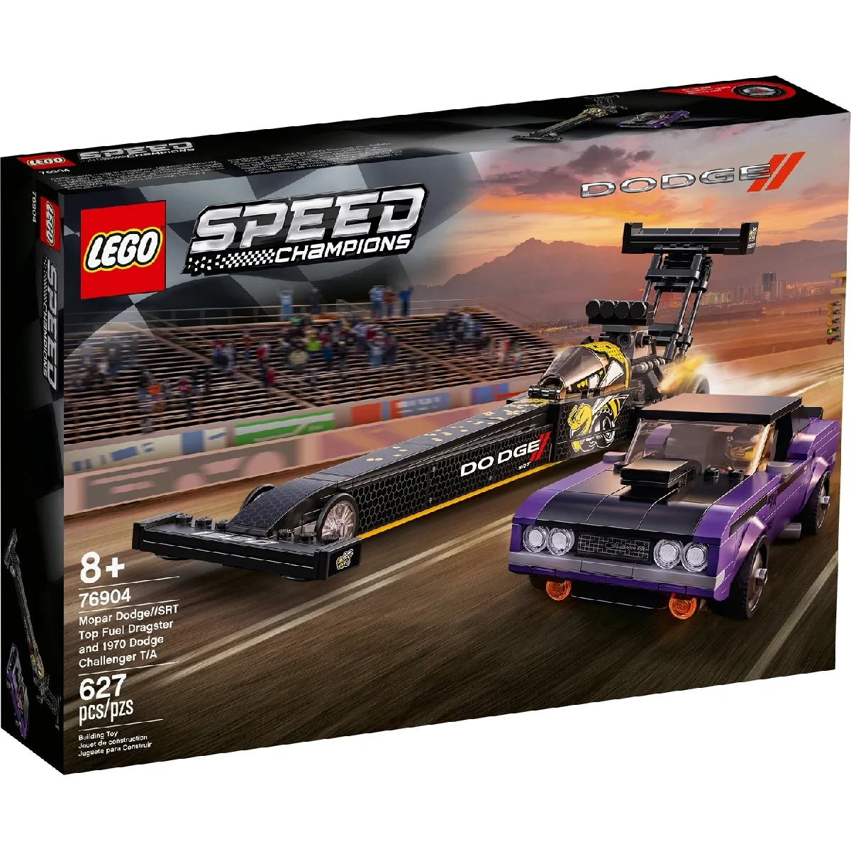 LEGO 76904 Speed Champions Mopar Dodge SRT Top Fuel et Challenger T A