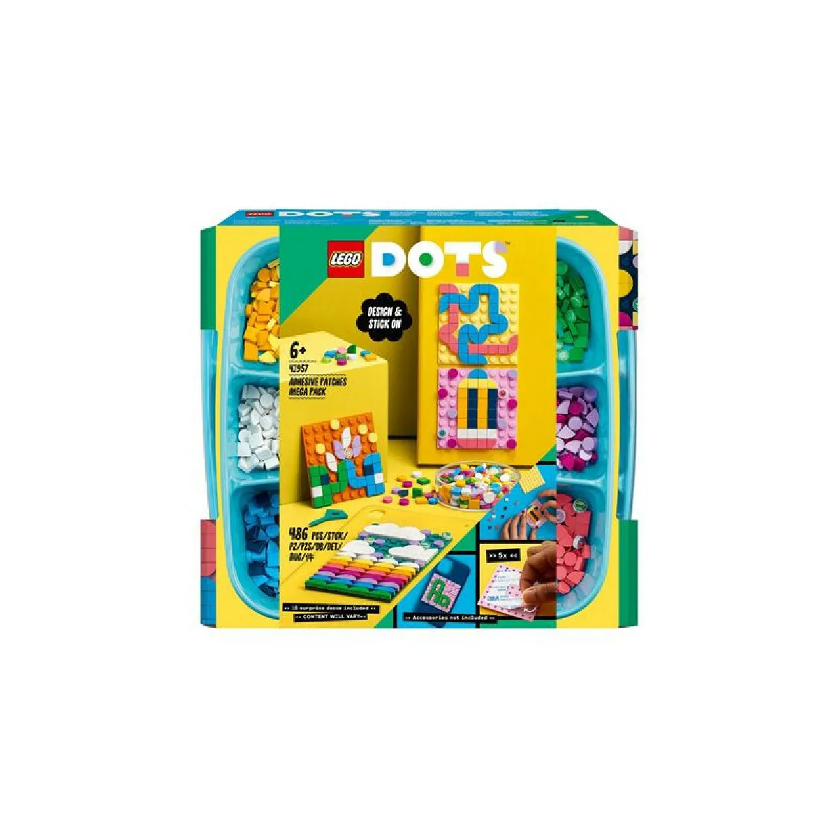 LEGO DOTS 41957 Le méga lot de décorations adhésives