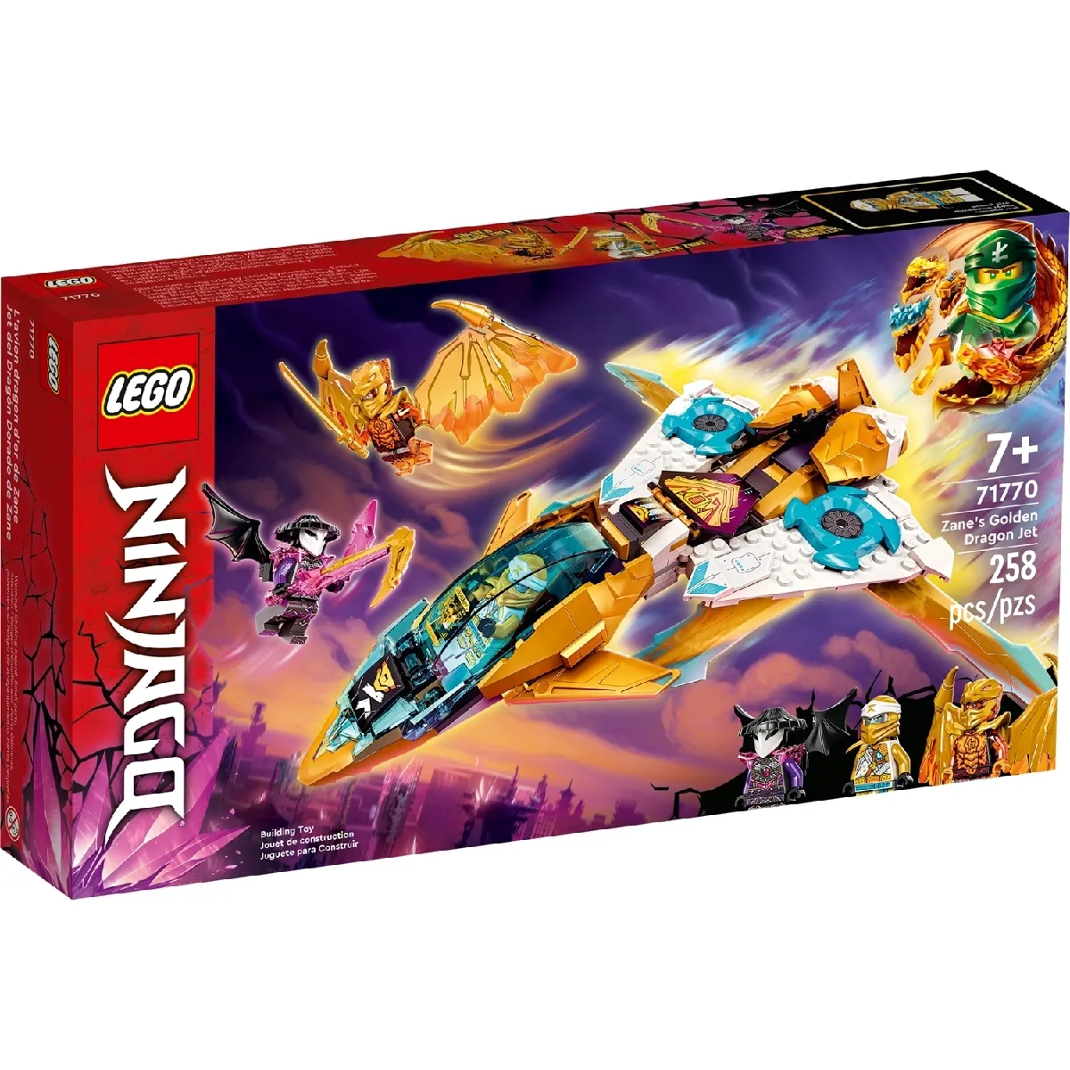 LEGO Ninjago Le jet dragon d'or de Zane
