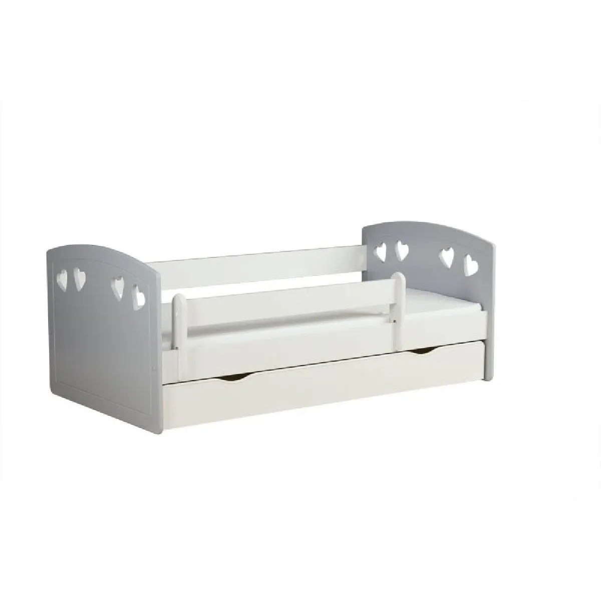 Lit Enfant &agrave; barri&egrave;re 160x80 cm avec tiroir - matelas non inclus