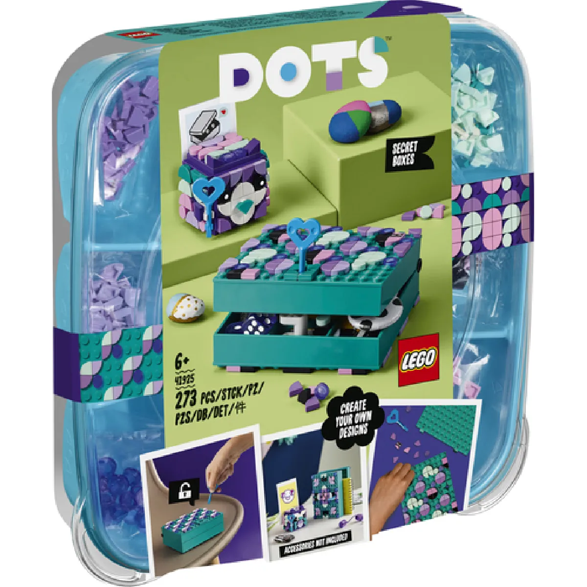 LEGO DOTS 41925 Les Boîtes à Secrets