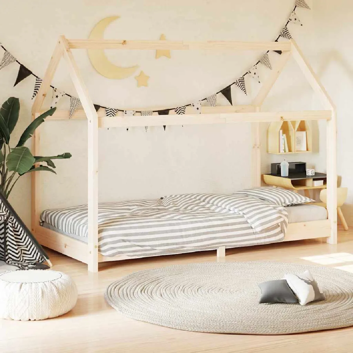 Vidaxl Cadre De Lit D'enfant - Pin 80X160 Cm