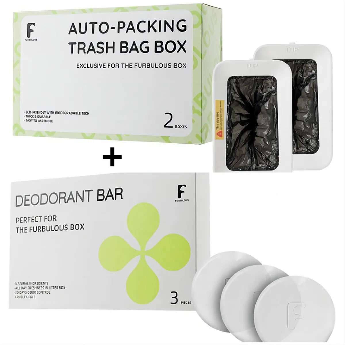 Meilleurs prix pour Furbulous Barre déodorante + Boîte de sac poubelle