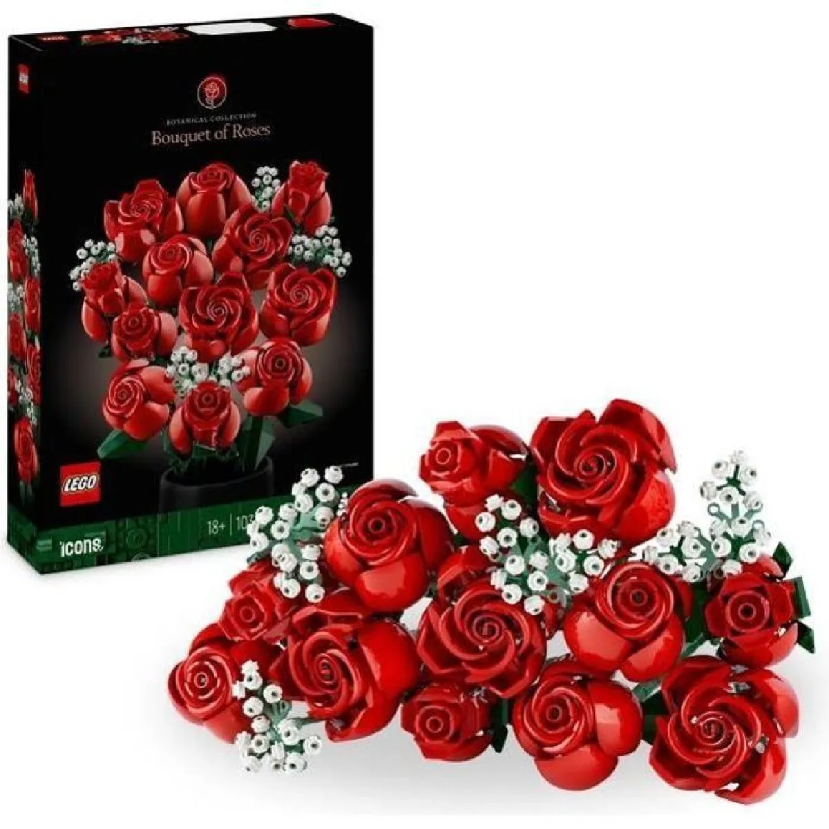 Lego Rouge Jeux De Construction Bouquet De Roses Icons - Image 14