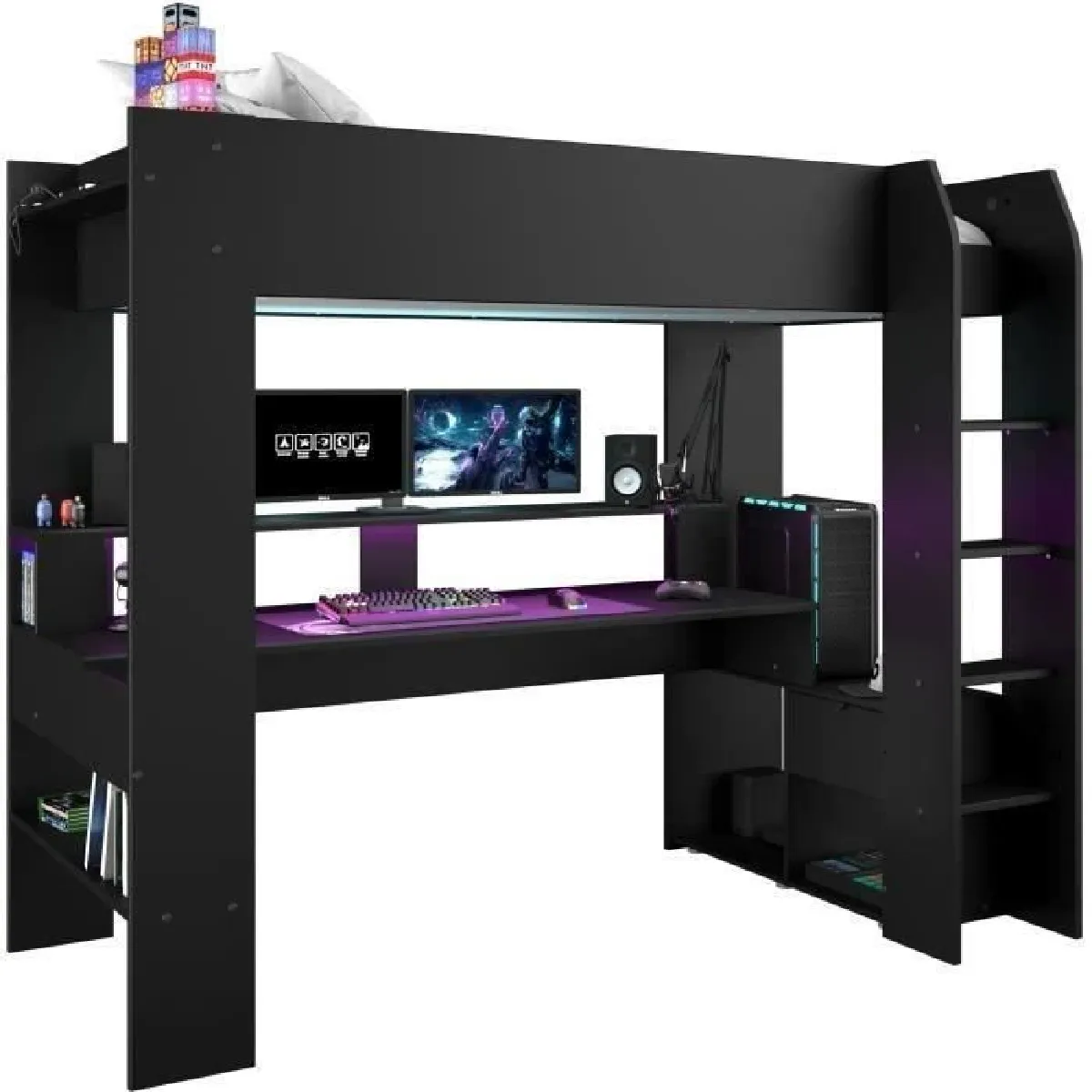 Parisot Lit mezzanine enfant gamer Parisot Lit mezzanine enfant gamer
