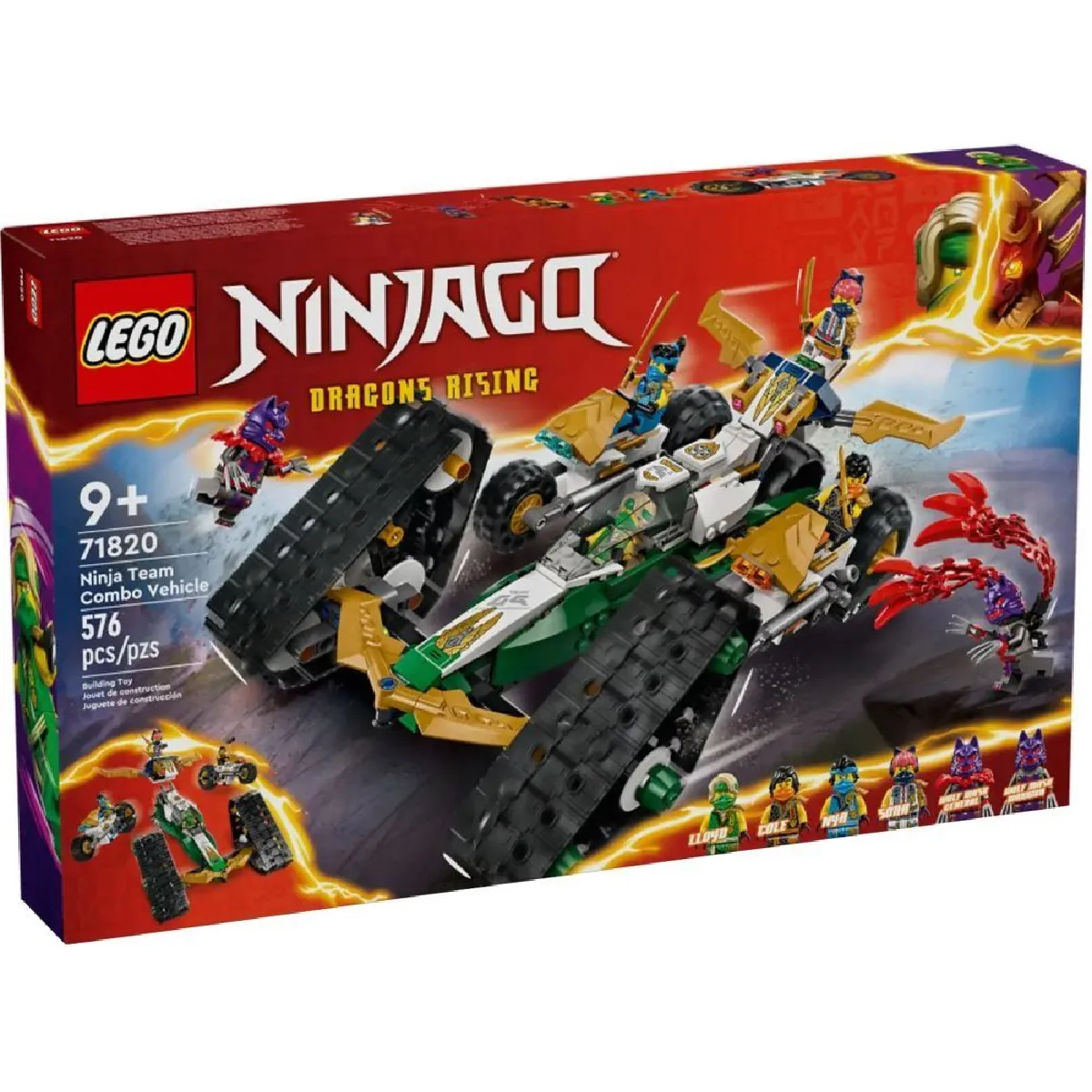 Lego Ninjago Le Véhicule Combiné De ?équipe Des Ninjas 71820 Lego La Boite - vue 7