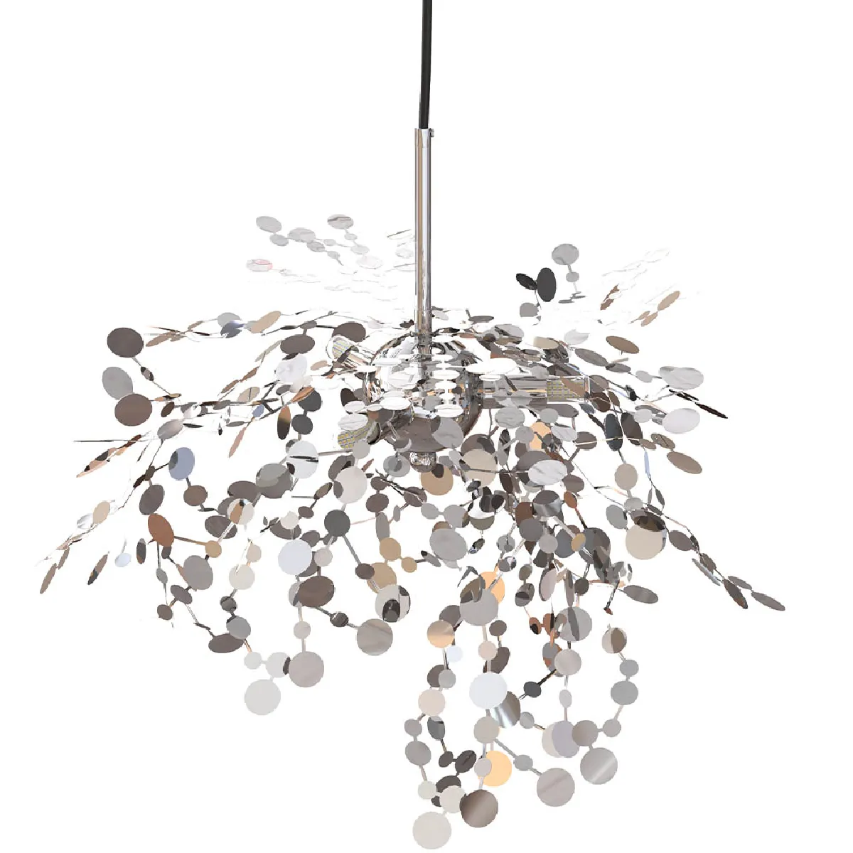 Lampe Suspendue en Acier - Flora Argenté Lampe Suspendue en Acier - Flora Argenté