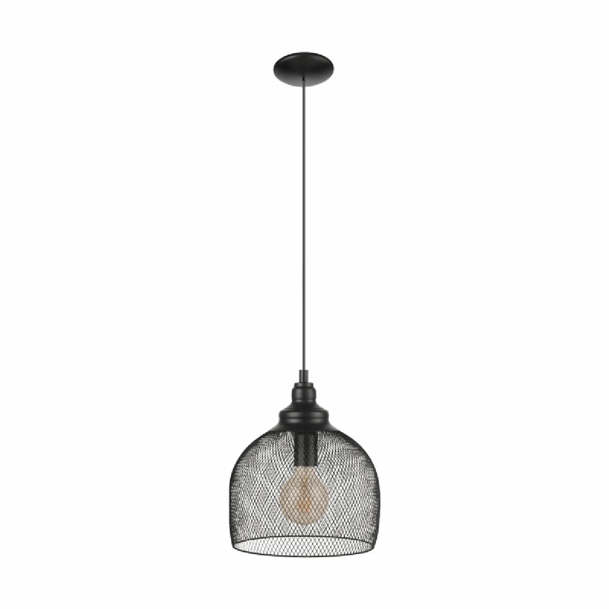 Eglo Noir Suspension Straiton Métal