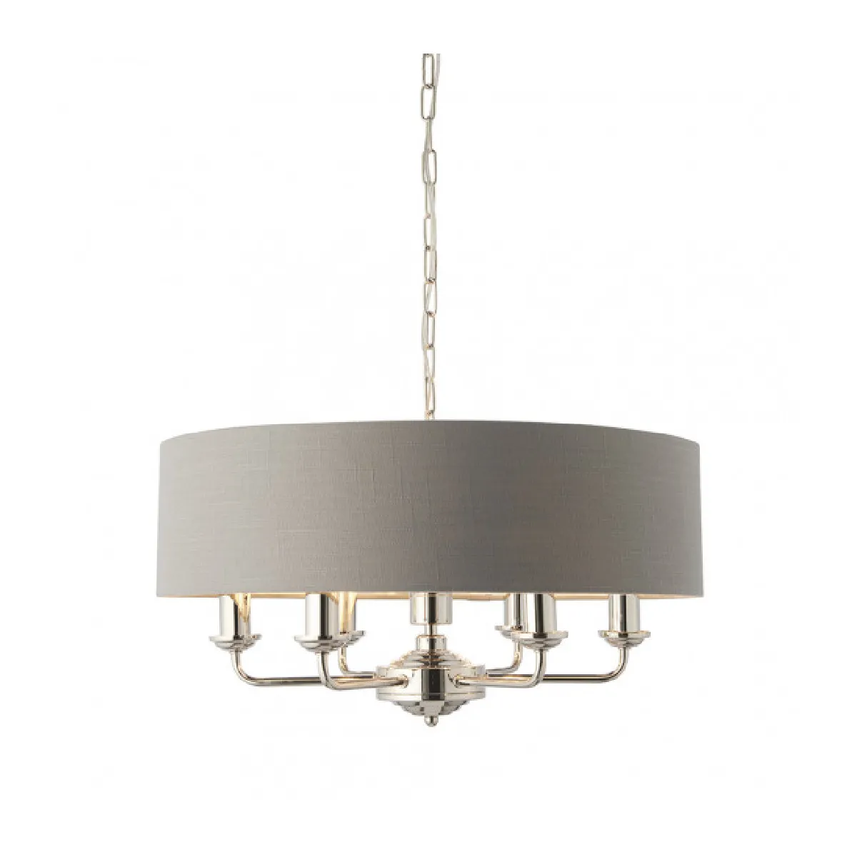 Endon lustre Highclere 6 lampes - Argent