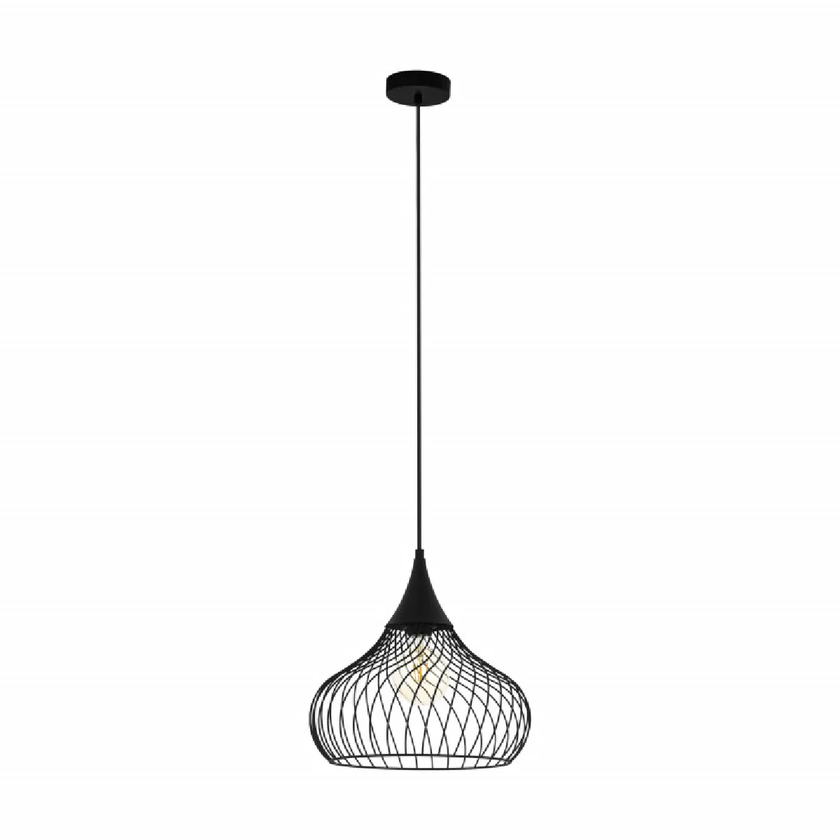 Eglo Noir Suspension Staverton Métal