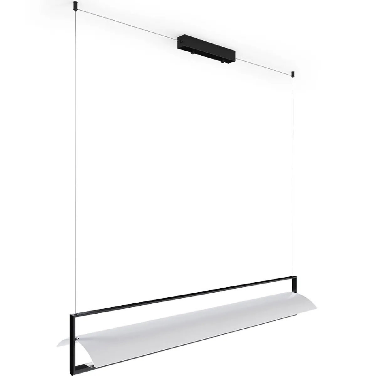 Lampe Suspendue Barre Horizontale LED - Newa Noir Lampe Suspendue Barre Horizontale LED - Newa Noir