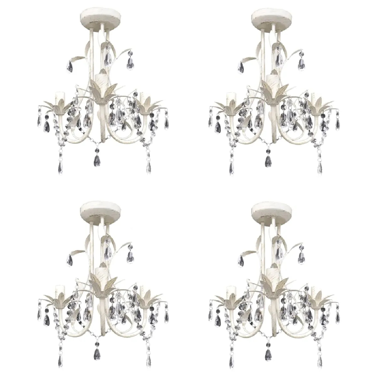 Lustre VidaXL - Blanc Cristal