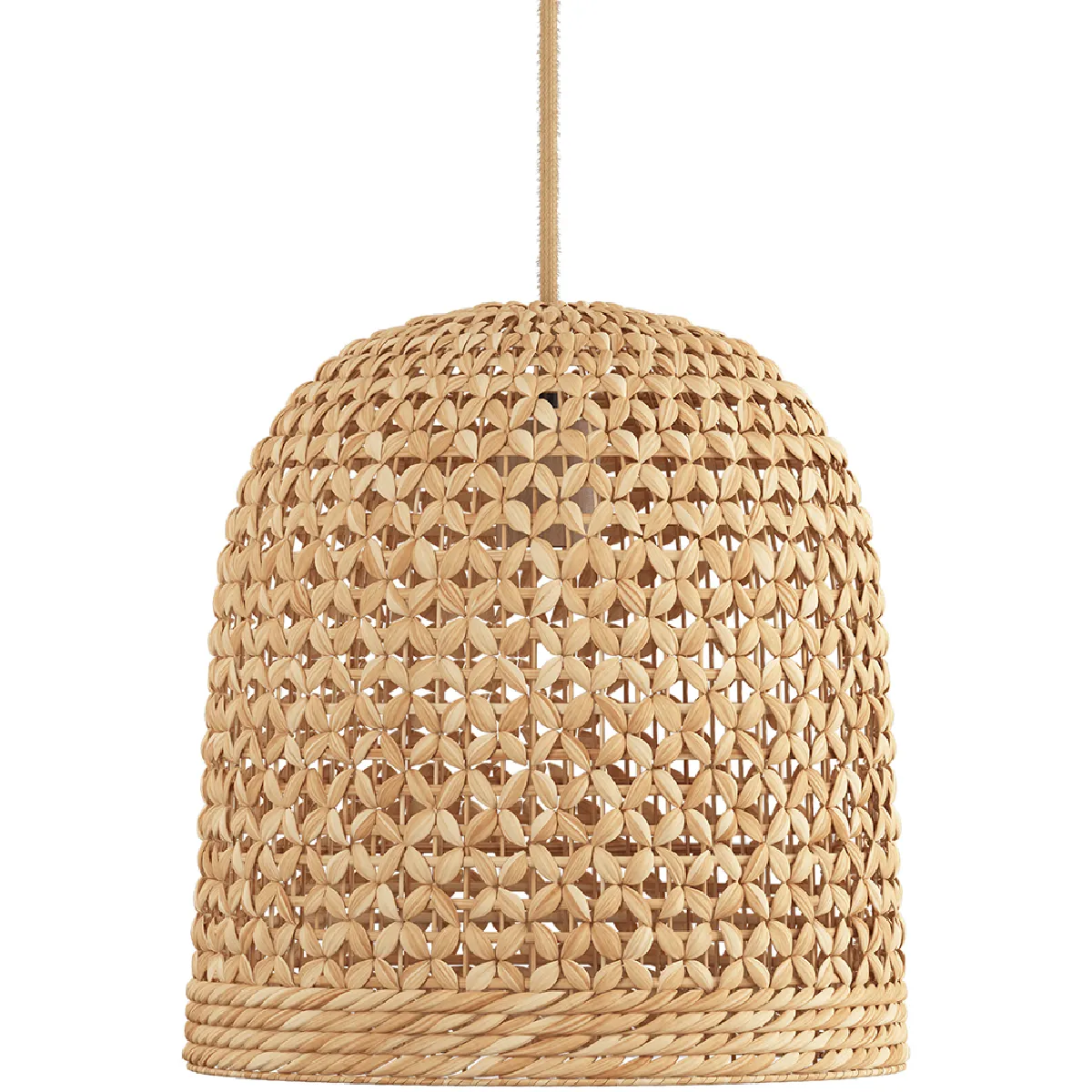 Suspension en rotin - Lampe suspendue design boho Bali - 50cm - Rava Naturel Suspension en rotin - Lampe suspendue design boho Bali - 50cm - Rava Naturel
