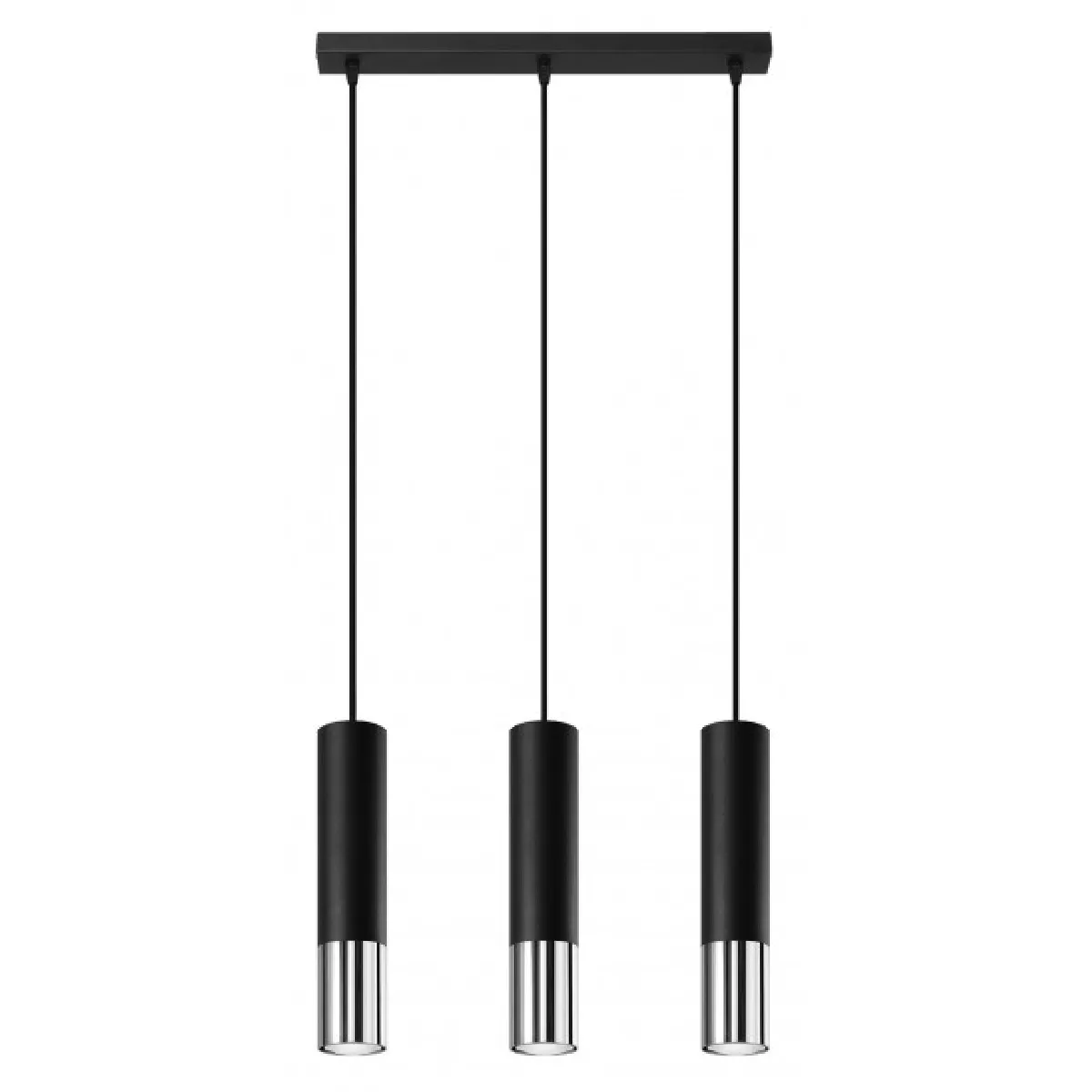 Sollux Lighting Unisex Noir Lampe Suspendue Loopez 3L - Image 2