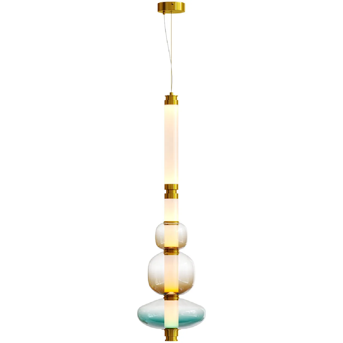 Lampe Suspendue en Cristal - LED - Buyu Bleu Lampe Suspendue en Cristal - LED - Buyu Bleu