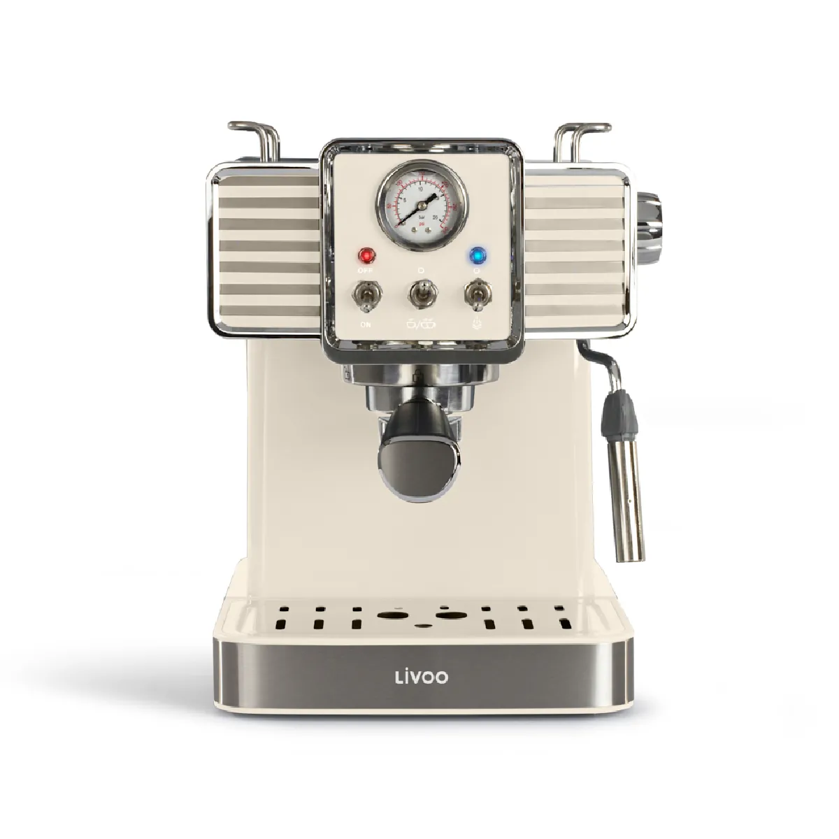 Livoo - Machine à expresso - 15 bars - 1350W - Crème - Image 4