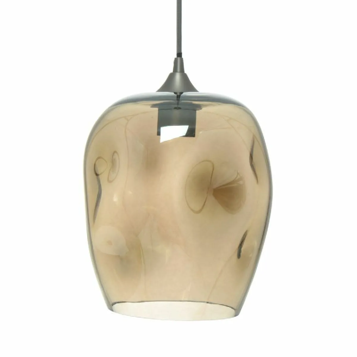 Paris Prix Lampe Suspension Vicky - Transparent et Gris Paris Prix Lampe Suspension Vicky - Transparent et Gris