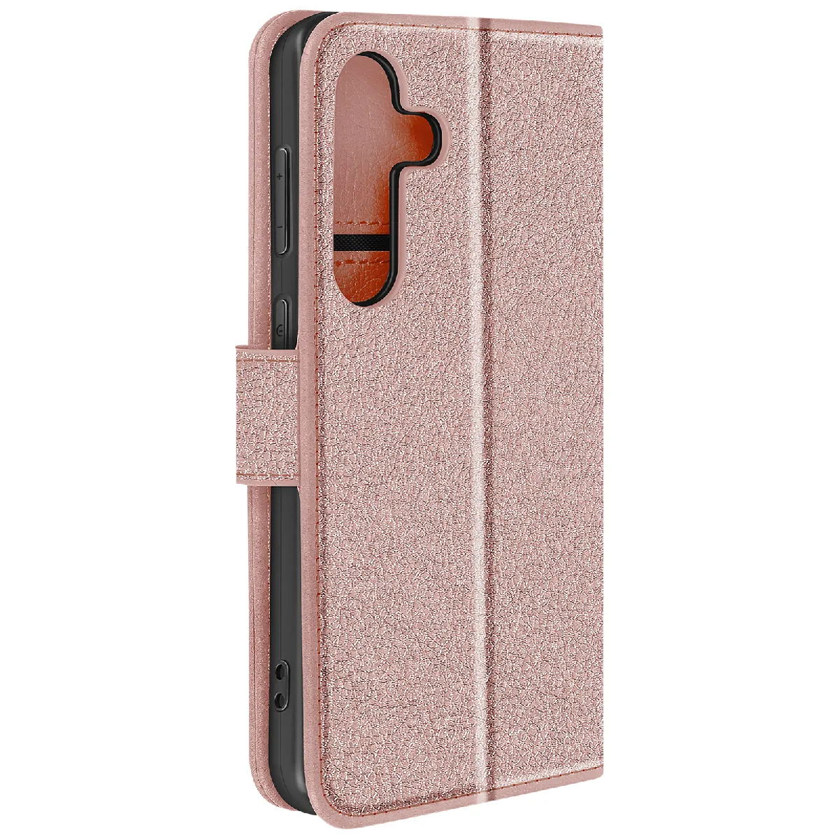 Avizar Rose Étui Pour Samsung S24 Plus Et S25 Plus Portefeuille Et Support Vidéo Champagne